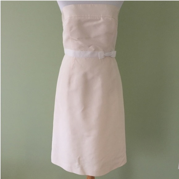 J. Crew Dresses & Skirts - J.CREW SILK IVORY STRAPLESS DRESS 8